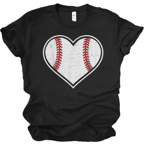 Baseball Heart Love Sport Valentines Day Men Women Boys Kids Unisex Jersey T-Shirt - Sportilla