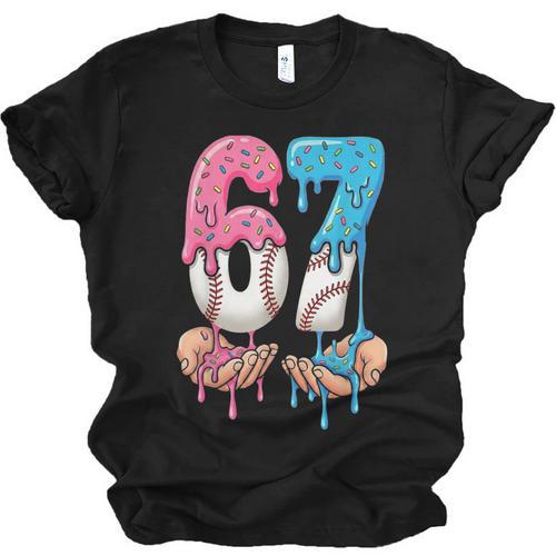 Baseball Ice Cream Drip 67 Hands Six Seven Boys Unisex Jersey T-Shirt - Sportilla