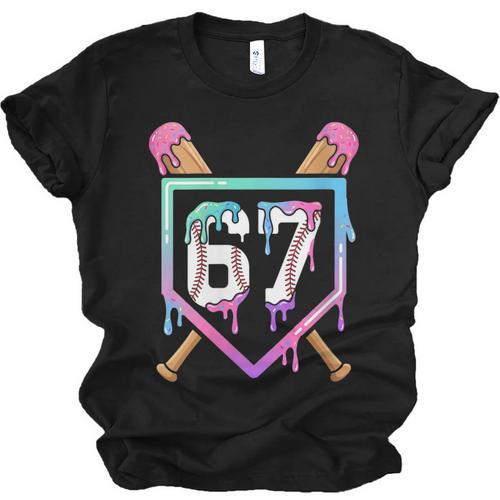 Baseball Ice Cream Drip 67 Player Dabbing Six Seven Boys Unisex Jersey T-Shirt - Sportilla