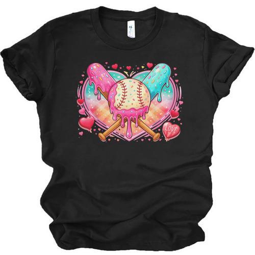 Baseball Ice Cream Drip Style Melt Ice Cream Youth Boys Unisex Jersey T-Shirt - Sportilla