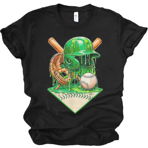 Baseball Life Style Ice Cream Drip Green Unisex Jersey T-Shirt - Sportilla