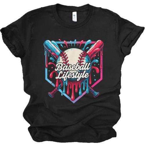 Baseball Lifestyle Shirt Youth Baseball Drip Icecream Boys Unisex Jersey T-Shirt - Sportilla
