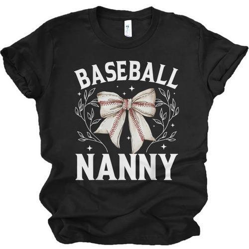 Baseball Nanny Baseball Coquette Bow Unisex Jersey T-Shirt - Sportilla