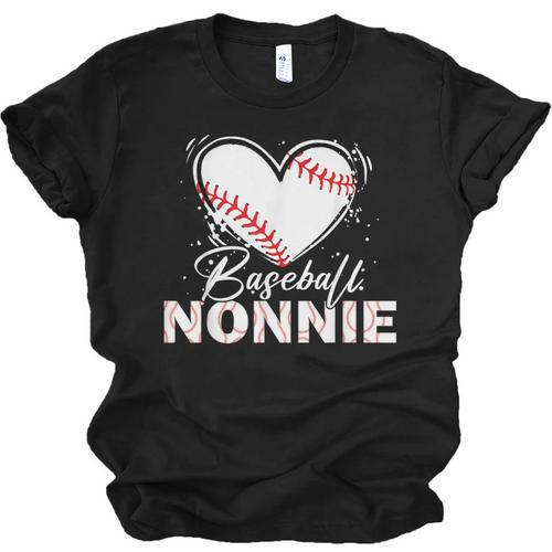 Baseball Nonnie Baseball Heart Unisex Jersey T-Shirt - Sportilla