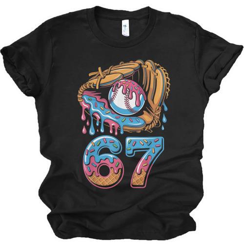 Baseball Player 67 Number 67th Sports Ice Cream Drip Unisex Jersey T-Shirt - Sportilla