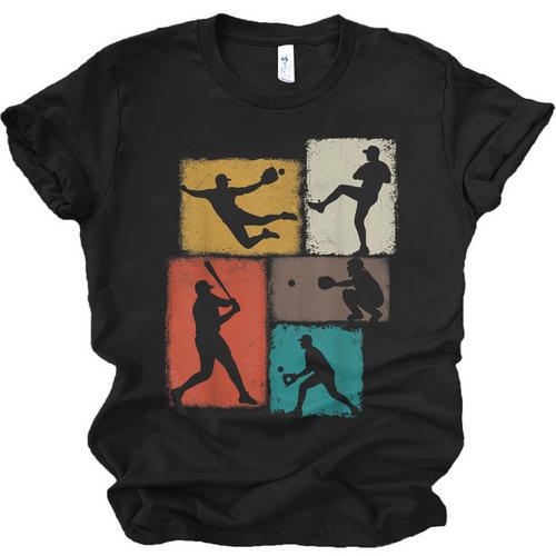 Baseball Player Collage Men Kids Coach Youth Boys Unisex Jersey T-Shirt - Sportilla