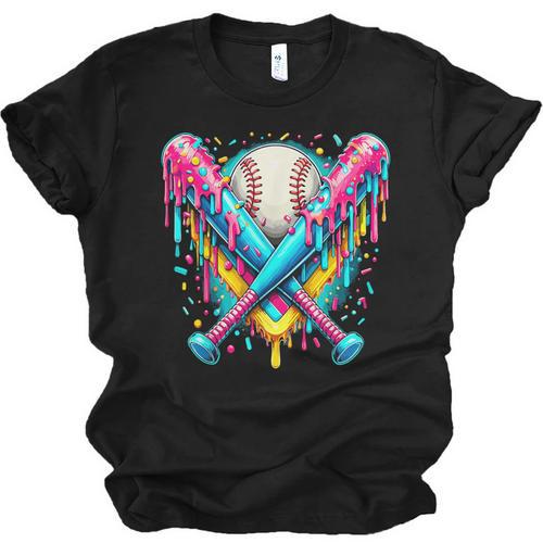 Baseball Player Ice Cream Drip Unisex Jersey T-Shirt - Sportilla