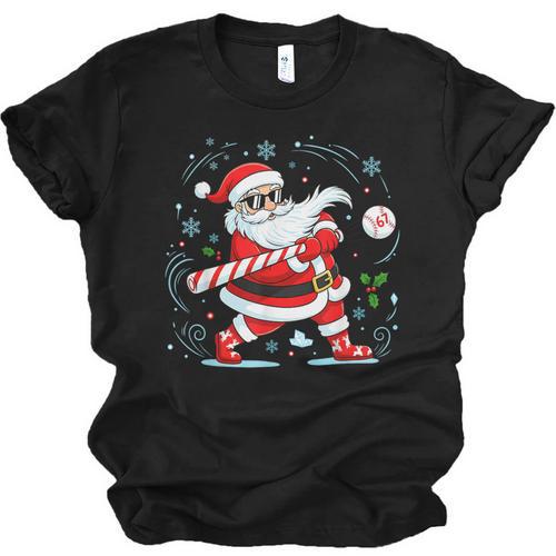 Baseball Santa 67 Christmas Xmas Pajamas Boys Kid Unisex Jersey T-Shirt - Sportilla