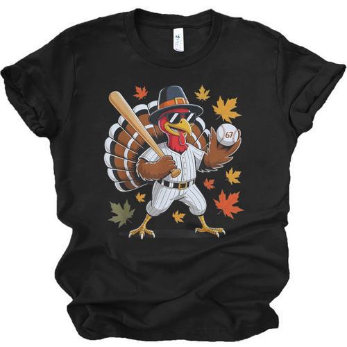 Baseball Turkey 67 Meme Thanksgiving For Boys Toddlers Kid Unisex Jersey T-Shirt - Sportilla