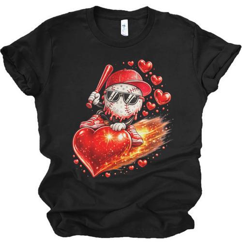 Baseball Valentine's Day Drip Ice Cream Team Unisex Jersey T-Shirt - Sportilla