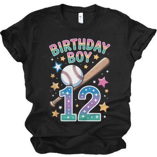 Birthday Boy 12th Birthday Baseball Unisex Jersey T-Shirt - Sportilla