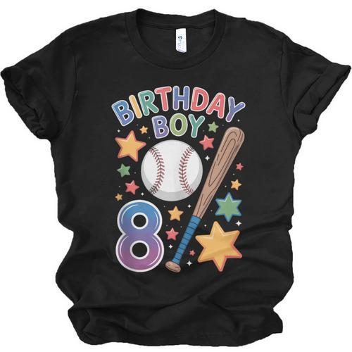 Birthday Boy 8th Birthday Baseball Unisex Jersey T-Shirt - Sportilla