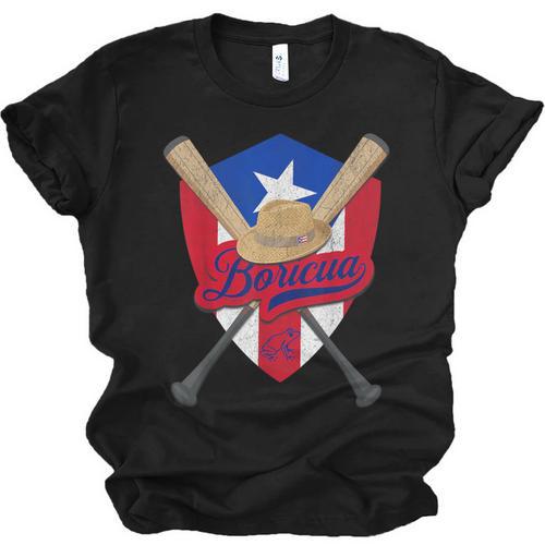 Boricua Puerto Rico Baseball Coqui Frog Pava Hat Fan Unisex Jersey T-Shirt - Sportilla