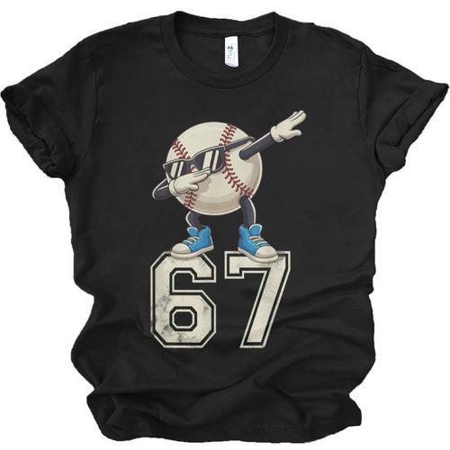 Boys Kids 67 Six Seven Sunglasses Dabbing Baseball Lover Unisex Jersey T-Shirt - Sportilla