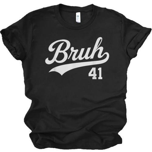 Bruh Baseball Style Number 41 Sports Bro Slang Meme Brother Unisex Jersey T-Shirt - Sportilla
