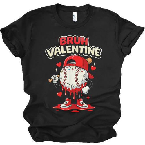 Bruh Valentine Baseball Drip Icecream Apparel Men Youth Boys Unisex Jersey T-Shirt - Sportilla