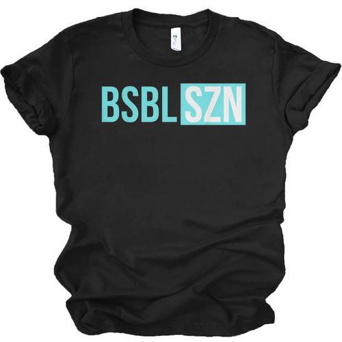 BSBL SZN Baseball Season Game Day Boys Girls Youth Unisex Jersey T-Shirt - Sportilla