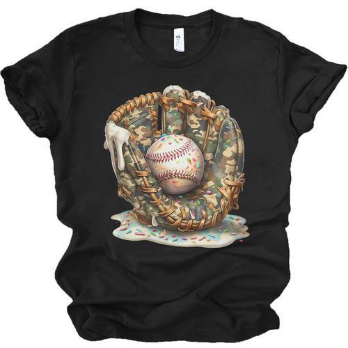 Camo Baseball Gloves Lifestyle 101 Apparel Drip Ice Cream Unisex Jersey T-Shirt - Sportilla