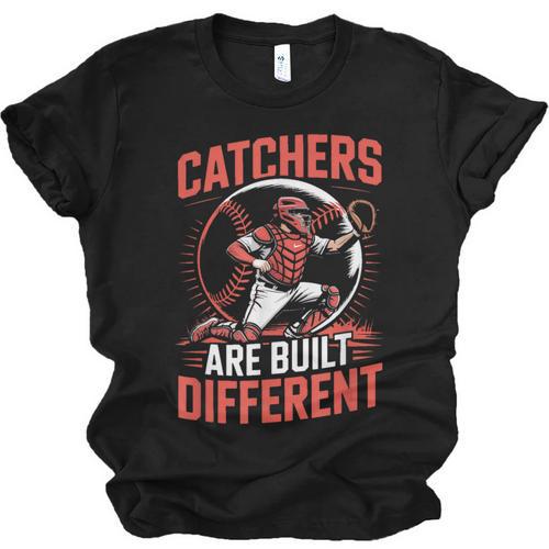 Catchers Are Built Different Baseball Catcher Unisex Jersey T-Shirt - Sportilla
