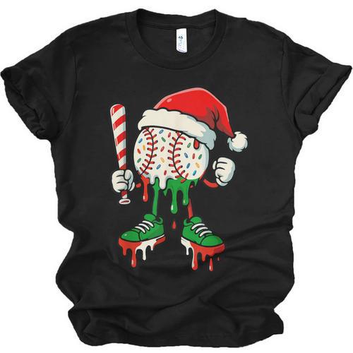 Christmas Baseball Drip For Boys Ice Cream Drip Baseball Unisex Jersey T-Shirt - Sportilla