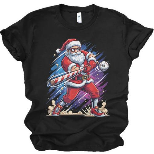 Christmas Baseball Santa Game Day Xmas Boys Kids Men Unisex Jersey T-Shirt - Sportilla
