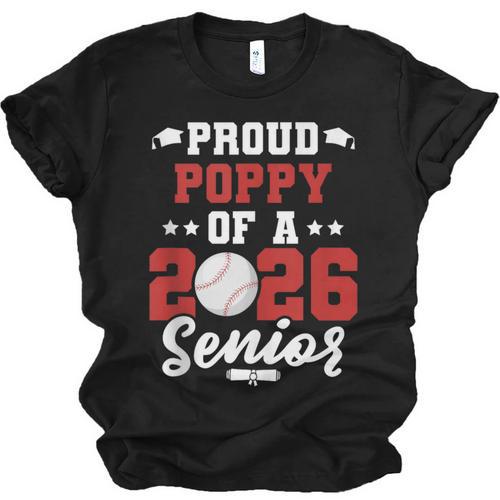 Class Of 2026 Senior Year Baseball Poppy 2026 Graduate Unisex Jersey T-Shirt - Sportilla