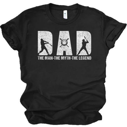 Dad Baseball The Man The Myth The Legend Daddy Father's Day Unisex Jersey T-Shirt - Sportilla
