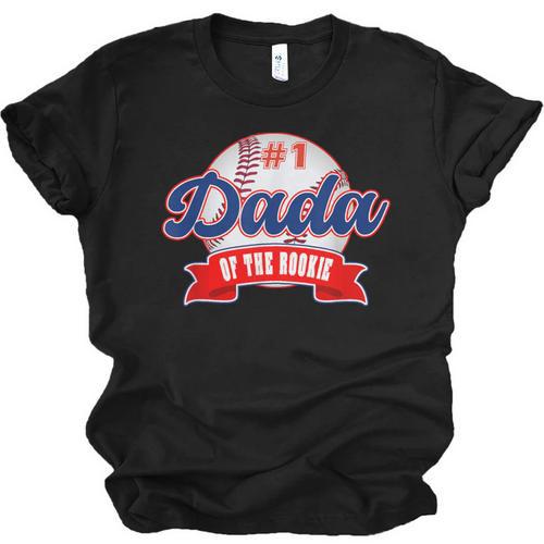 Dada Rookie Of Year 1st Birthday Baseball Theme Matching Unisex Jersey T-Shirt - Sportilla