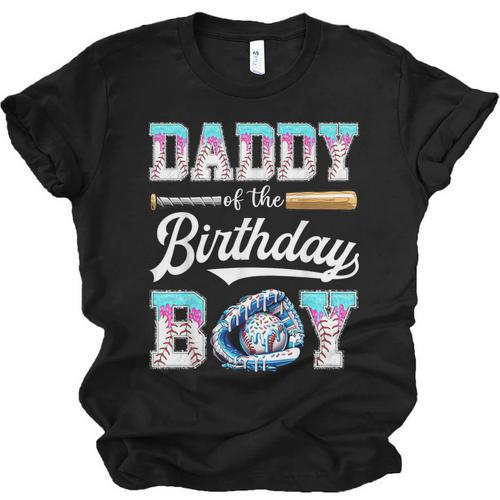 Daddy Of The Birthday Boy Baseball Ice Cream Drip Matching Unisex Jersey T-Shirt - Sportilla