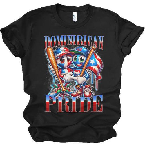 Dominican Puerto Rican Pride Baseball Flag Unity Unisex Jersey T-Shirt - Sportilla