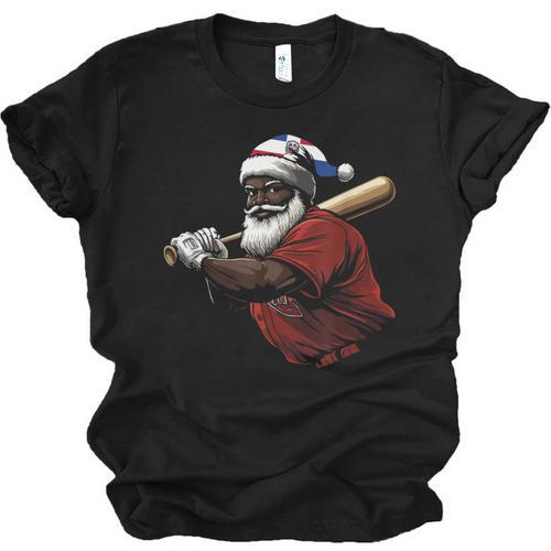 Dominican Republic Santa Christmas Baseball Beisbol Unisex Jersey T-Shirt - Sportilla