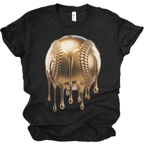 Dripping Gold Drip Baseball Game Day Player Coach Baller Unisex Jersey T-Shirt - Sportilla