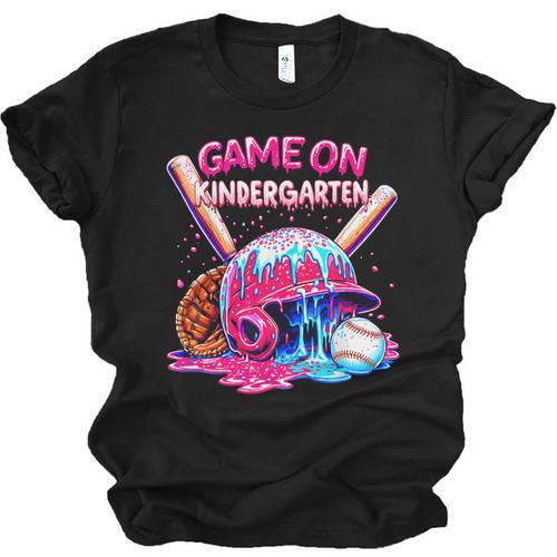 Game Kindergarten Baseball Ice Cream Drip On Back To School Unisex Jersey T-Shirt - Sportilla