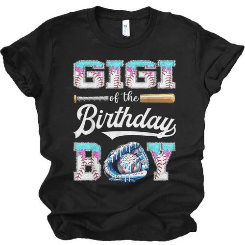 Gigi Of The Birthday Boy Baseball Ice Cream Drip Matching Unisex Jersey T-Shirt - Sportilla