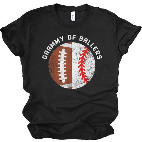 Grammy Of Ballers Football Baseball Grandma Grammy Unisex Jersey T-Shirt - Sportilla