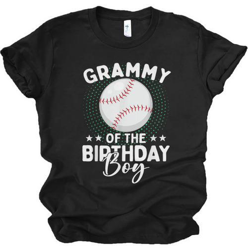 Grammy Of The Birthday Boy Baseball Player Birthday Unisex Jersey T-Shirt - Sportilla