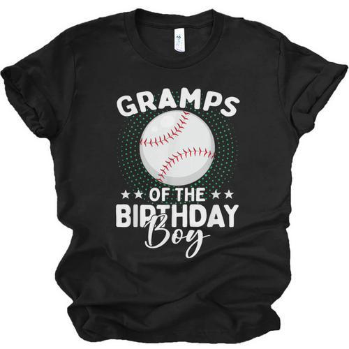 Gramps Of The Birthday Boy Baseball Player Birthday Unisex Jersey T-Shirt - Sportilla