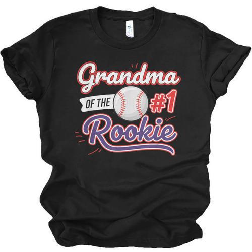 Grandparent Grandma Of The 1 Rookie Baseball Unisex Jersey T-Shirt - Sportilla
