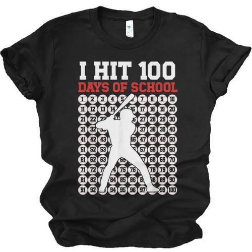 I Hit 100 Days Of School Baseball 100 Day Of School Unisex Jersey T-Shirt - Sportilla