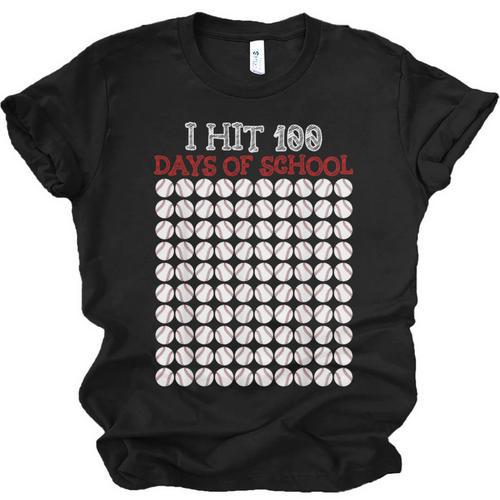 I Hit 100 Days Of School Baseball Lover Teacher Student Unisex Jersey T-Shirt - Sportilla