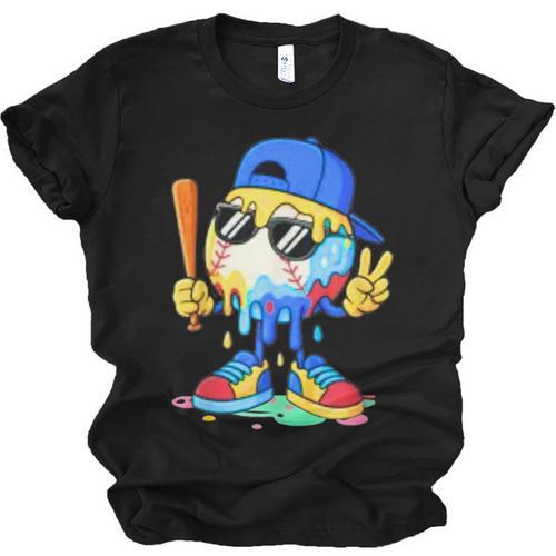 Ice Cream Baseball Drip Spots Sprinkle For Boys Youth Kids Unisex Jersey T-Shirt - Sportilla