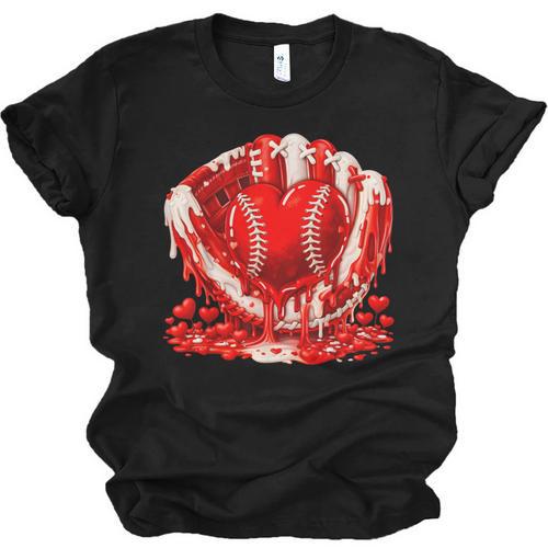 Ice Cream Drip Heart Valentines Day Baseball Boys Youth Kids Unisex Jersey T-Shirt - Sportilla