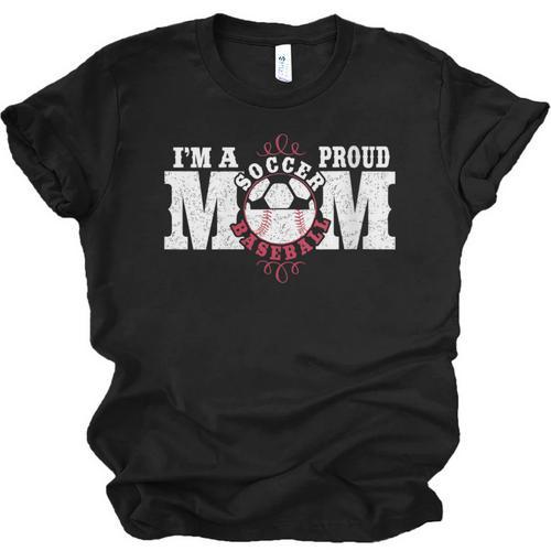 I'm a Proud Soccer Baseball Mom Unisex Jersey T-Shirt - Sportilla