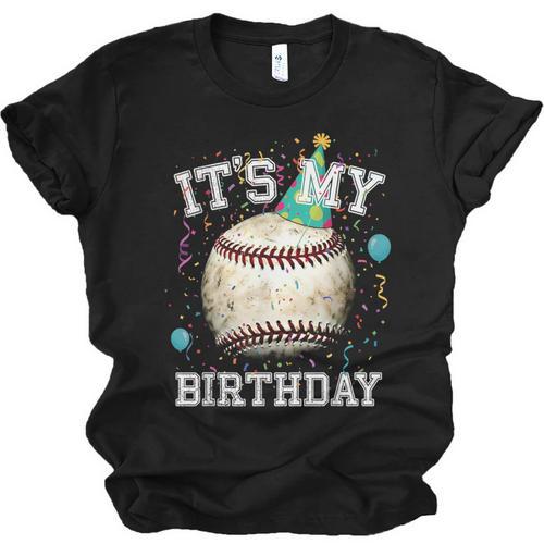 Its My Birthday Vintage Baseball Celebration For Men Kids Unisex Jersey T-Shirt - Sportilla