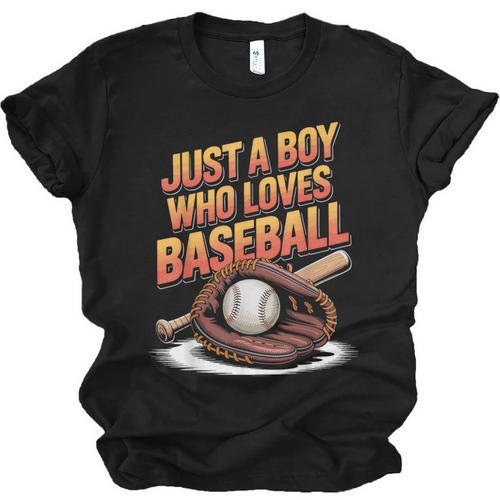 Just A Boy Who Loves Baseball Player Kids Unisex Jersey T-Shirt - Sportilla