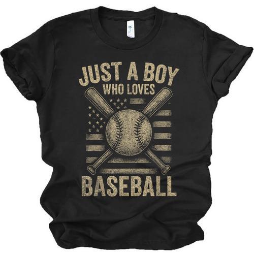 Just a Boy Who Loves Baseball Unisex Jersey T-Shirt - Sportilla