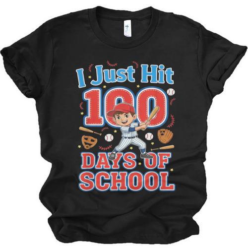 I Just Hit 100 Days Of School Baseball 100th Day Boys Kids Unisex Jersey T-Shirt - Sportilla