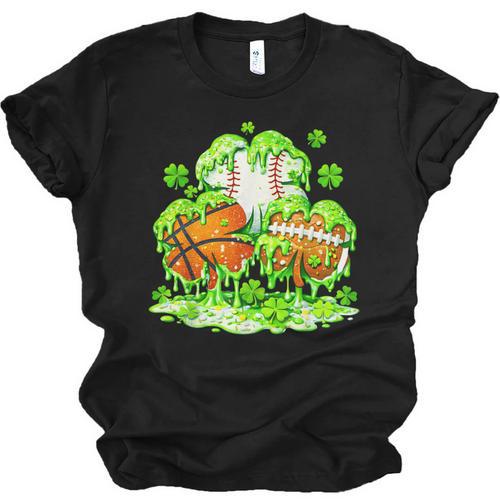 Kids St Patricks Day Shamrock Basketball Baseball Football Unisex Jersey T-Shirt - Sportilla