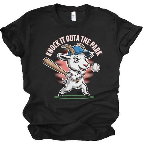Knock It Outa The Park Baseball Goat Home Run Unisex Jersey T-Shirt - Sportilla