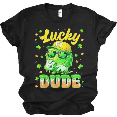 Lucky Dude Drip Baseball Shamrock St Patrick Men Boy Youth Unisex Jersey T-Shirt - Sportilla
